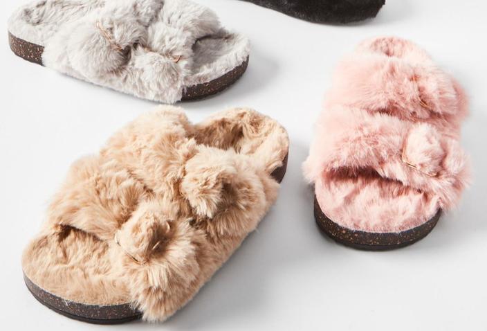 Furry Footbed Slippers offers at $15 in Kmart