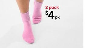 2 Pack Bed Socks offers at $4 in Kmart