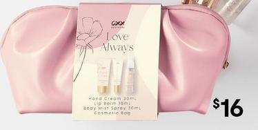 OXX - Bodycare Mother's Day Love Always Cosmetic Bag Set - Rose and Vanilla Scented offers at $16 in Kmart