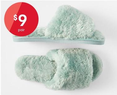 One Band Slipper Slides offers at $9 in Kmart