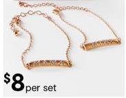 2 Pack Mini Me Bracelet - Gold Tone offers at $8 in Kmart