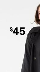 Lightweight Trench Coat offers at $45 in Kmart