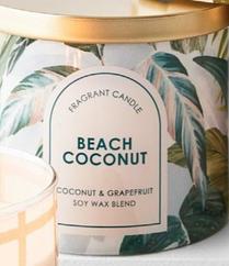 Beach Coconut Fragrant Candle offers at $9 in Kmart