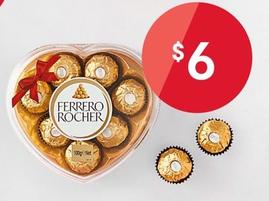 8 Piece Ferrero Rocher Gift Box Heart 100g offers at $6 in Kmart