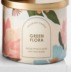 Green Flora Candle offers at $9 in Kmart