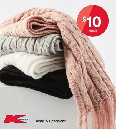 Cable Scarf offers at $10 in Kmart