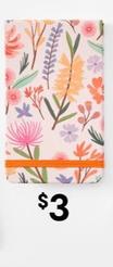 Slim Hardcover Notepad - Floral offers at $3 in Kmart