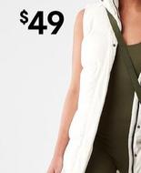 Active Womens Bonded Long Puffer Vest offers at $49 in Kmart