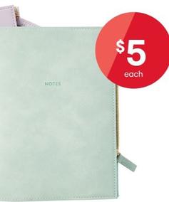 A5 Journal with Zip - Mint offers at $5 in Kmart