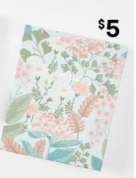 Hardcover Notepad - Floral offers at $5 in Kmart