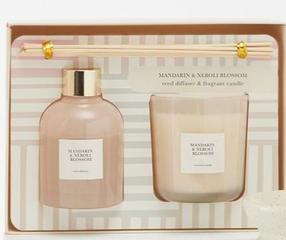 Mandarin And Neroli Blossom Reed Diffuser And Fragrant Candle Set offers at $12 in Kmart