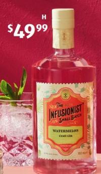The Infusionist - Watermelon Flavoured Gin 700ml offers at $49.99 in ALDI