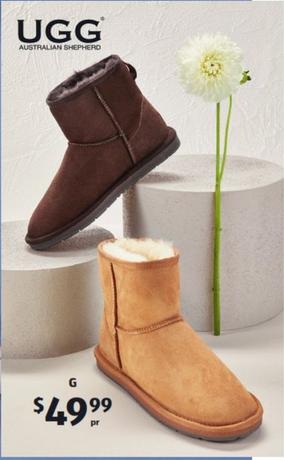 Women’s Ugg Slipper Boots offers at $49.99 in ALDI