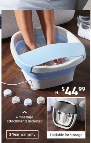 Foldable Foot Spa offers at $44.99 in ALDI
