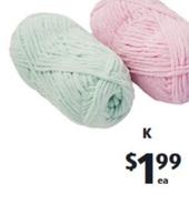 Acrylic Baby Knitting Yarn 8ply 100g offers at $1.99 in ALDI