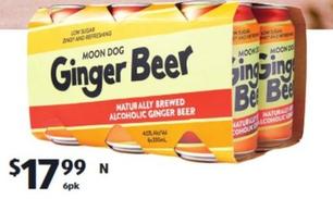 Moon Dog - Ginger Beer 6 X 330ml offers at $17.99 in ALDI