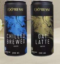 Expressi - Chilled Brewed Coffee Or Oat Milk Latte 4 X 240ml offers at $9.99 in ALDI