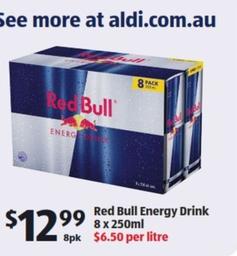 Red Bull - Energy Drink 8 X 250ml offers at $12.99 in ALDI