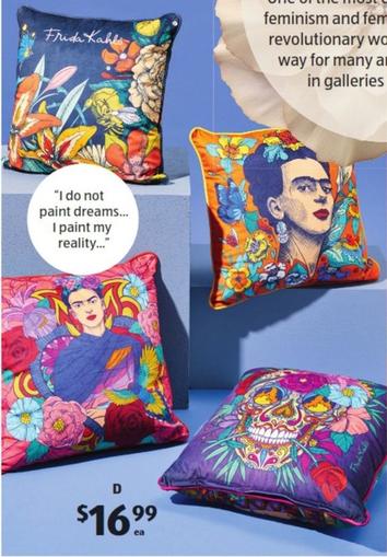 Frida Kahlo - Cushions offers at $16.99 in ALDI
