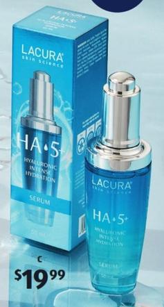 HA5+ Hyaluronic Intense Hydration Serum 50ml offers at $19.99 in ALDI