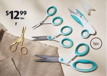 Sewing Scissors 5pc offers at $12.99 in ALDI