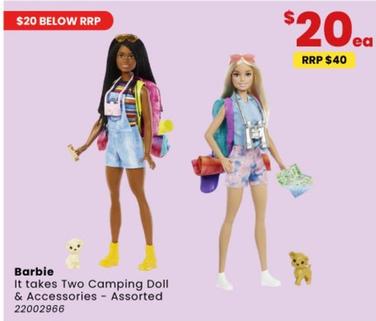 Barbie - It Takes Two Camping Doll & Accessories - Assorted offers at $20 in Toymate
