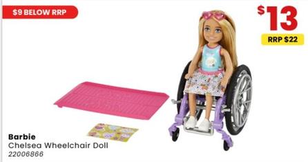 Barbie - Chelsea Wheelchair Doll offers at $13 in Toymate