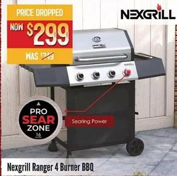Nexgrill - Ranger 4 Burner Bbq offers at $299 in Barbeques Galore
