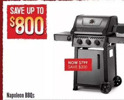 Napoleon Bbqs offers at $799 in Barbeques Galore