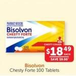 Bisolvon - Chesty Forte 100 Tablets offers at $18.49 in WHOLEHEALTH
