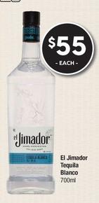 El Jimador - Tequila Blanco 700ml offers at $55 in Super Cellars