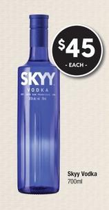 Skyy - Vodka 700ml offers at $45 in Super Cellars