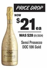 Prosecco offers at $21 in Liquorland