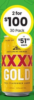 Xxxx - Gold Block Cans 375ml offers at $100 in The Bottle-O