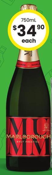 Mumm - Marlborough Brut Prestige offers at $34.9 in The Bottle-O
