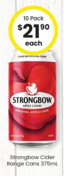 Strongbow - Cider Range Cans 375ml offers at $21.9 in The Bottle-O