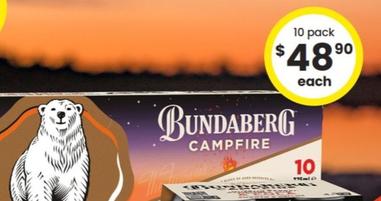 Bundaberg - Campfire & Cola 6% Premix Cans 375ml offers at $48.9 in The Bottle-O