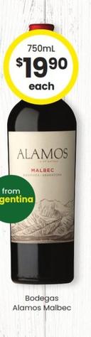 Bodegas - Alamos Malbec offers at $19.9 in The Bottle-O