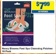 Henry Blooms - Foot Spa Cleansing Patches 10 Pack offers at $7.99 in My Chemist