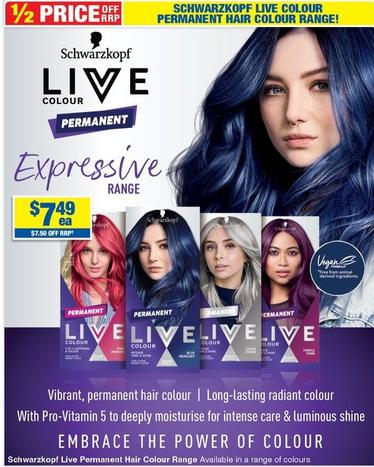 Hair colours offers at $7.49 in My Chemist