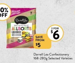 Darrell Lea - Confectionery 168-280g Selected Varieties offers at $6 in Foodworks