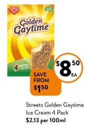 Streets - Golden Gaytime Ice Cream 4 Pack offers at $8.5 in Foodworks