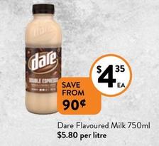 Dare - Flavoured Milk 750m offers at $4.35 in Foodworks