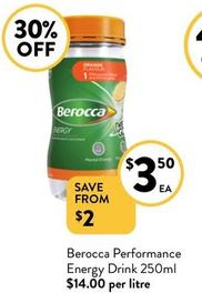 Berocca - Performance Energy Drink 250ml offers at $3.5 in Foodworks