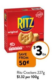Ritz - Crackers 227g offers at $3 in Foodworks