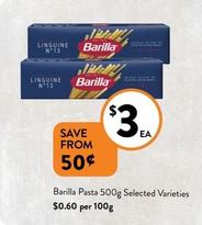 Barilla - Pasta 500g Selected Varieties offers at $3 in Foodworks