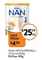 Nestlè - Nan Supreme Pro 3 Formula 800g offers at $25.5 in Foodworks