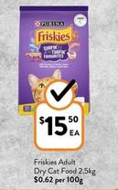 Friskies - Adult Dry Cat Food 2.5kg offers at $15.5 in Foodworks