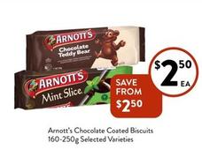 Arnott's - Chocolate Coated Biscuits 160-250g Selected Varieties offers at $2.5 in Foodworks