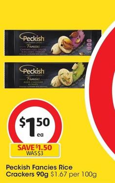 Peckish - Fancies Rice Crackers 90g offers at $1.5 in Coles